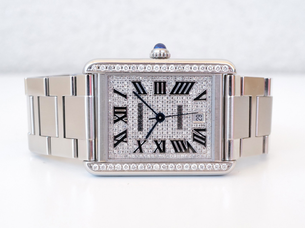 Швейцарские часы Cartier Tank Solo XL Automatic Diamond Set