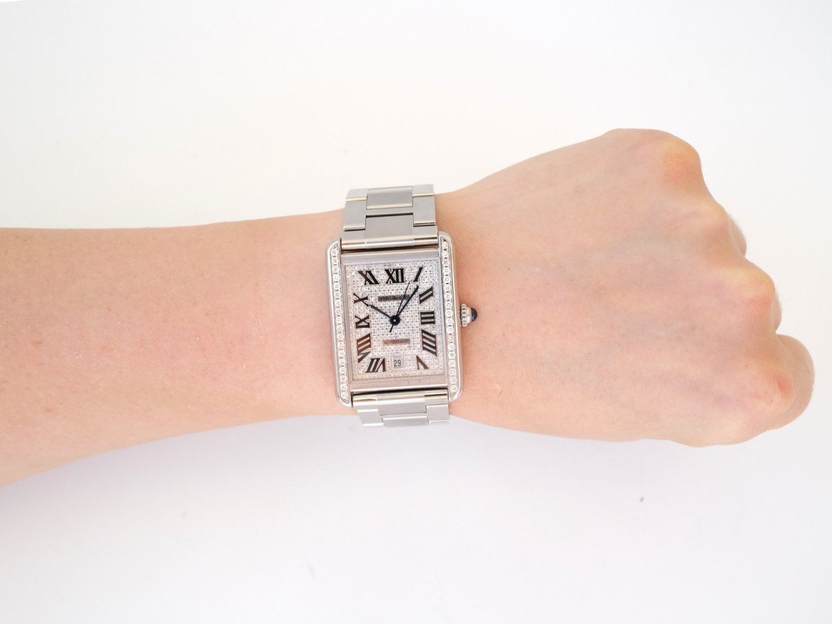Швейцарские часы Cartier Tank Solo XL Automatic Diamond Set