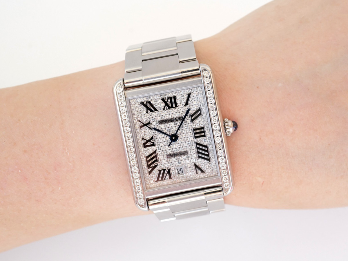 Швейцарские часы Cartier Tank Solo XL Automatic Diamond Set