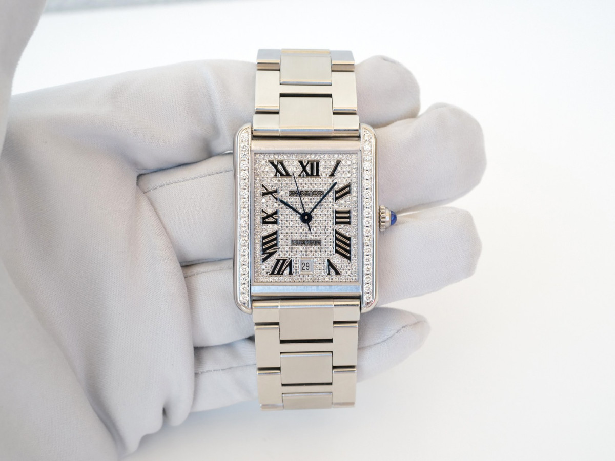 Швейцарские часы Cartier Tank Solo XL Automatic Diamond Set