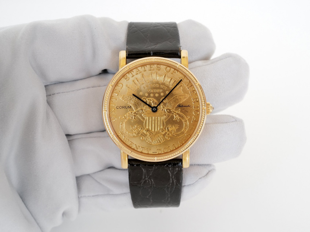 Швейцарские часы Corum Coin Twenty Dollar Heritage Liberty Double Eagle 22K Yellow Gold 35