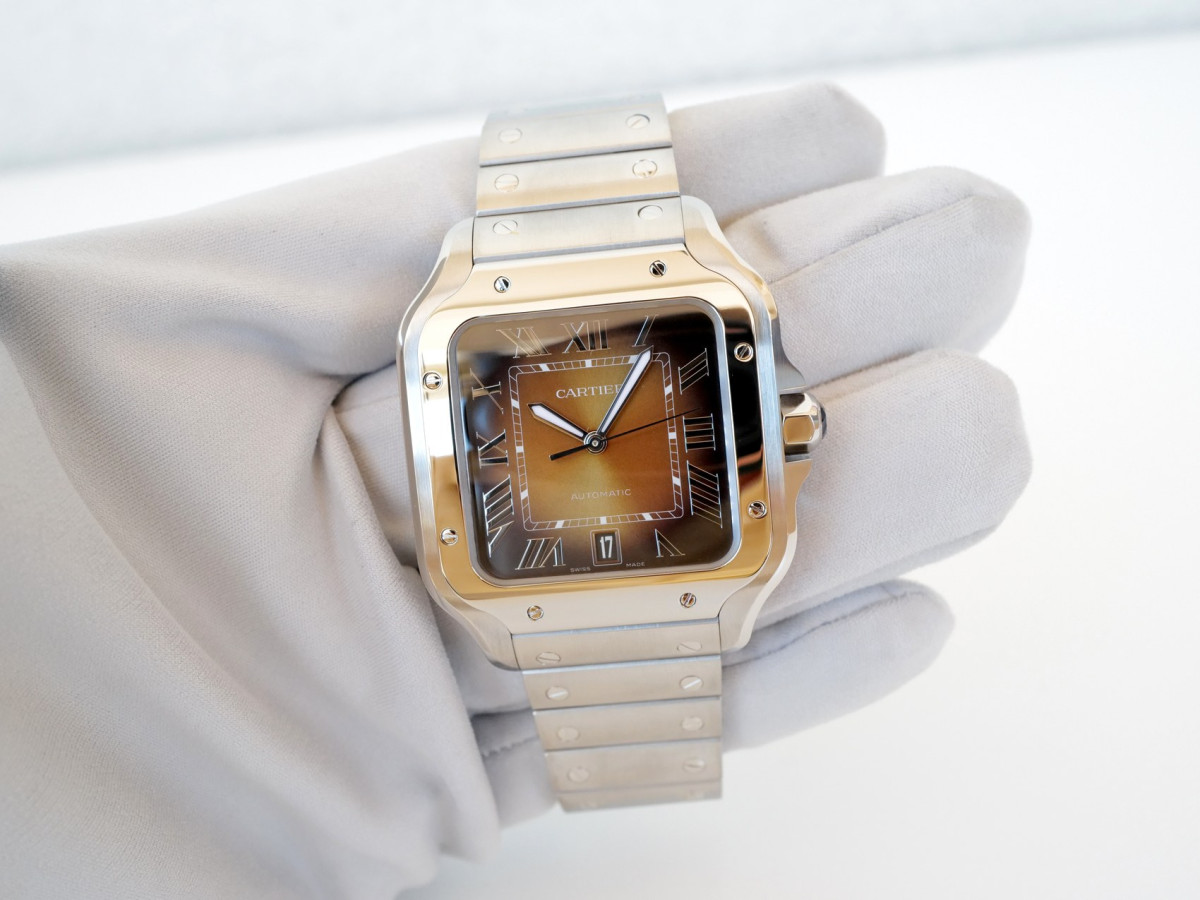 Swiss watch Cartier Santos Brown Tobacco Dial (2024)