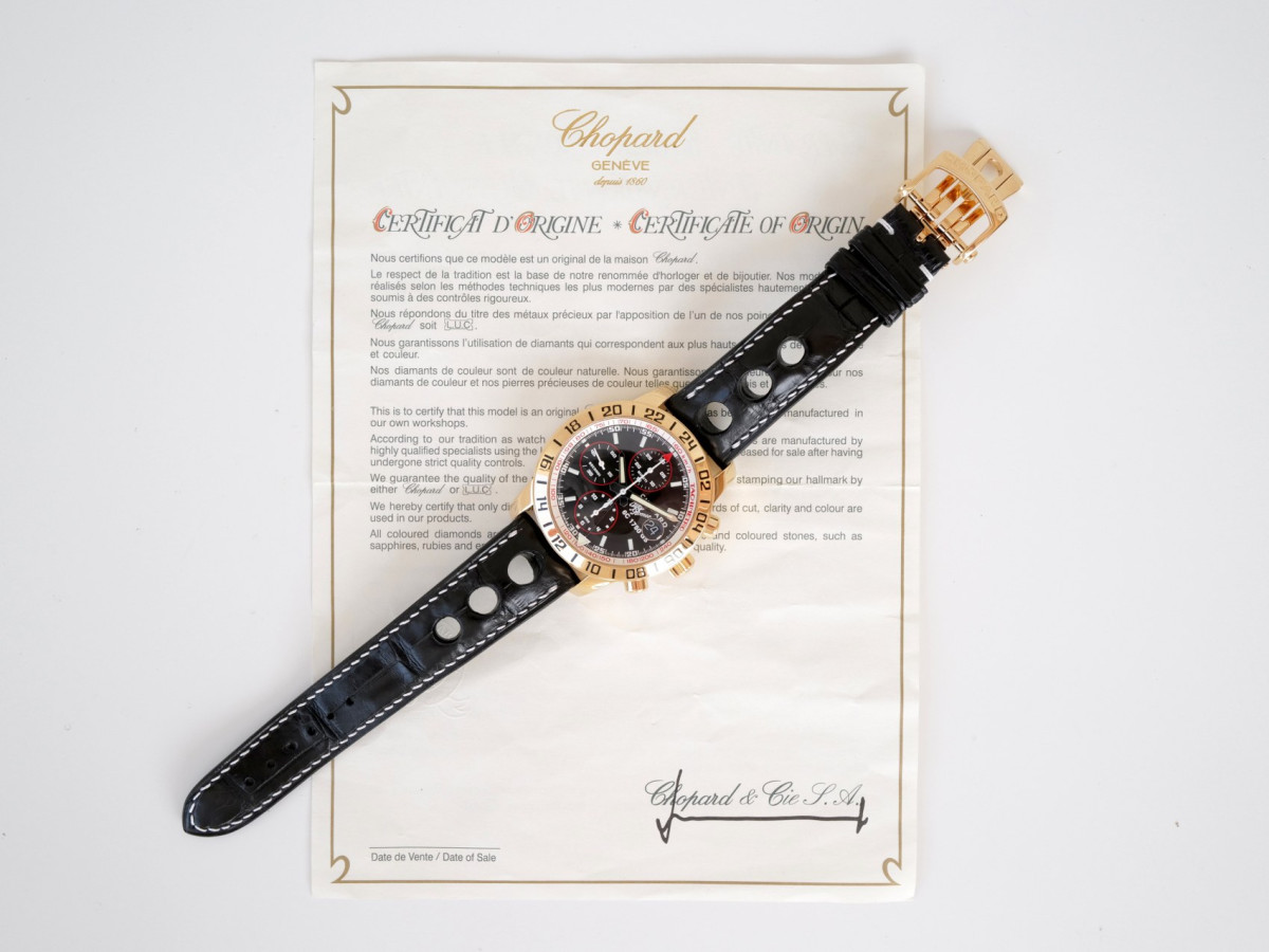 Swiss watch Chopard Mille Miglia GMT Alfa Romeo Limited Edition 18K Rose Gold 42