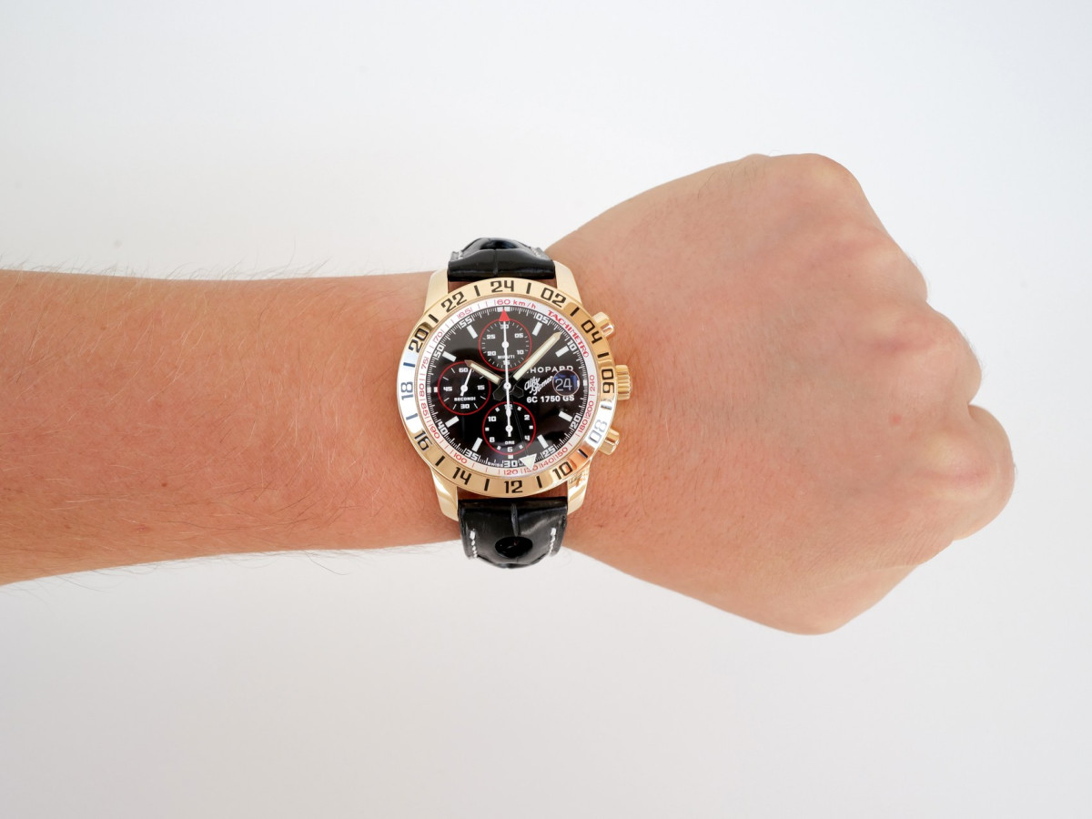 Swiss watch Chopard Mille Miglia GMT Alfa Romeo Limited Edition 18K Rose Gold 42
