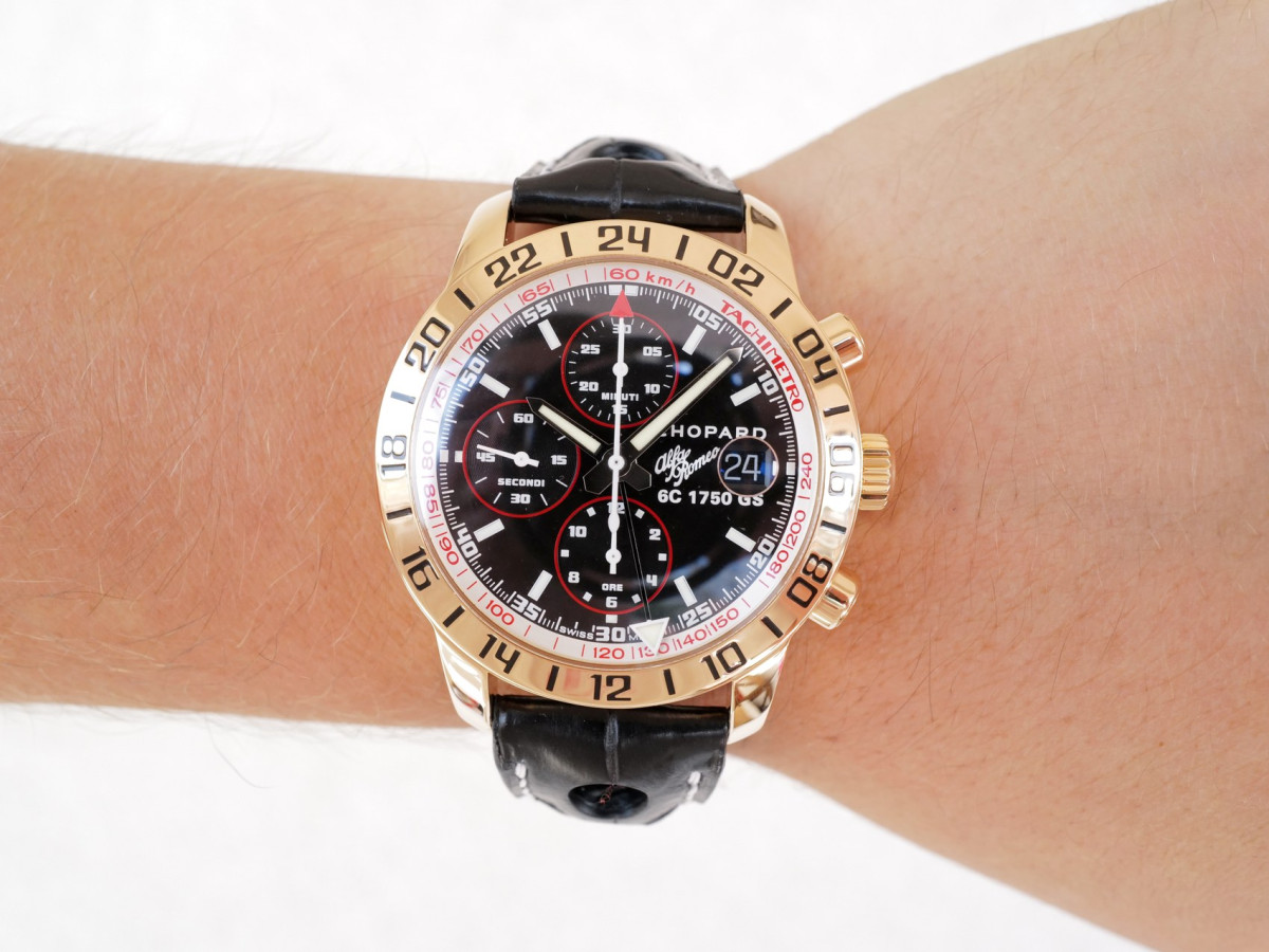 Swiss watch Chopard Mille Miglia GMT Alfa Romeo Limited Edition 18K Rose Gold 42