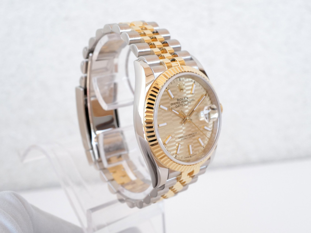 Swiss watch Rolex Datejust 36 Jubilee Steel 18K Yellow Gold Champagne Motif Dial