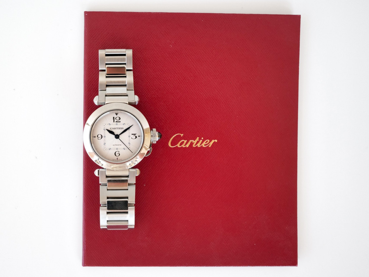 Швейцарський годинник Cartier Pasha Automatic Silver Dial 35