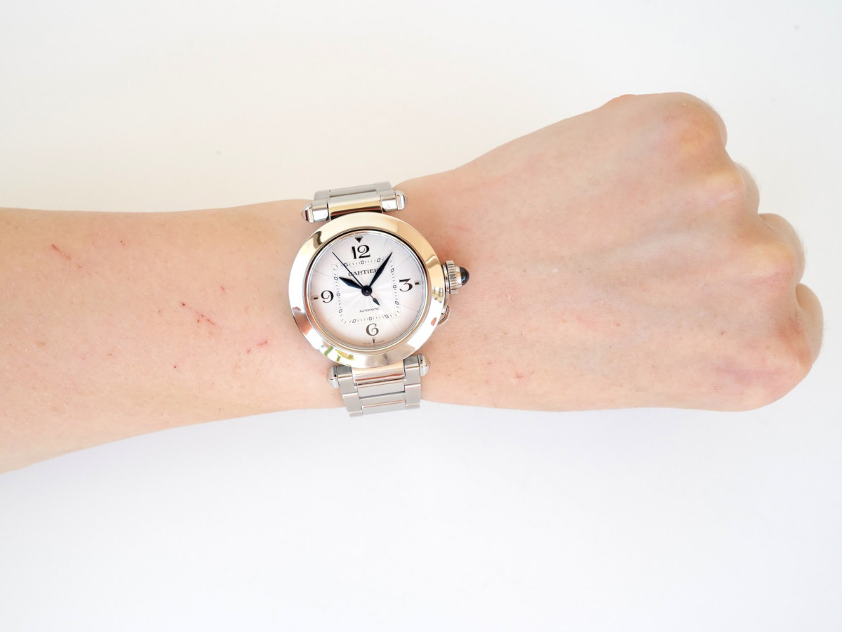 Швейцарський годинник Cartier Pasha Automatic Silver Dial 35