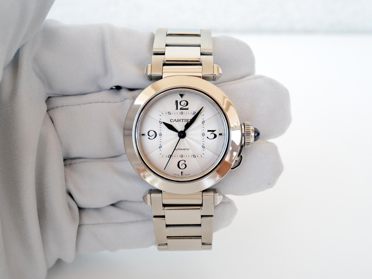 Швейцарський годинник Cartier Pasha Automatic Silver Dial 35