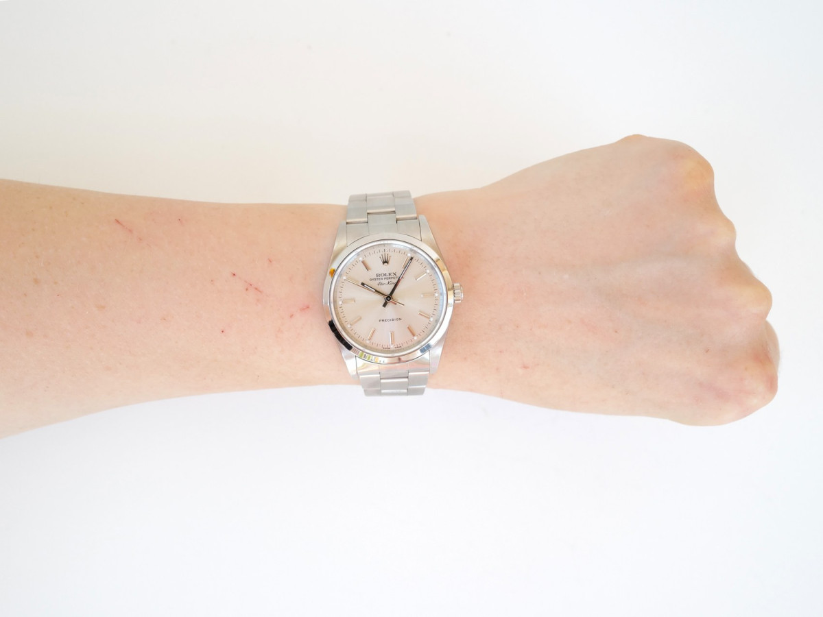Швейцарський годинник Rolex Air King 34 Silver Dial Steel Automatic