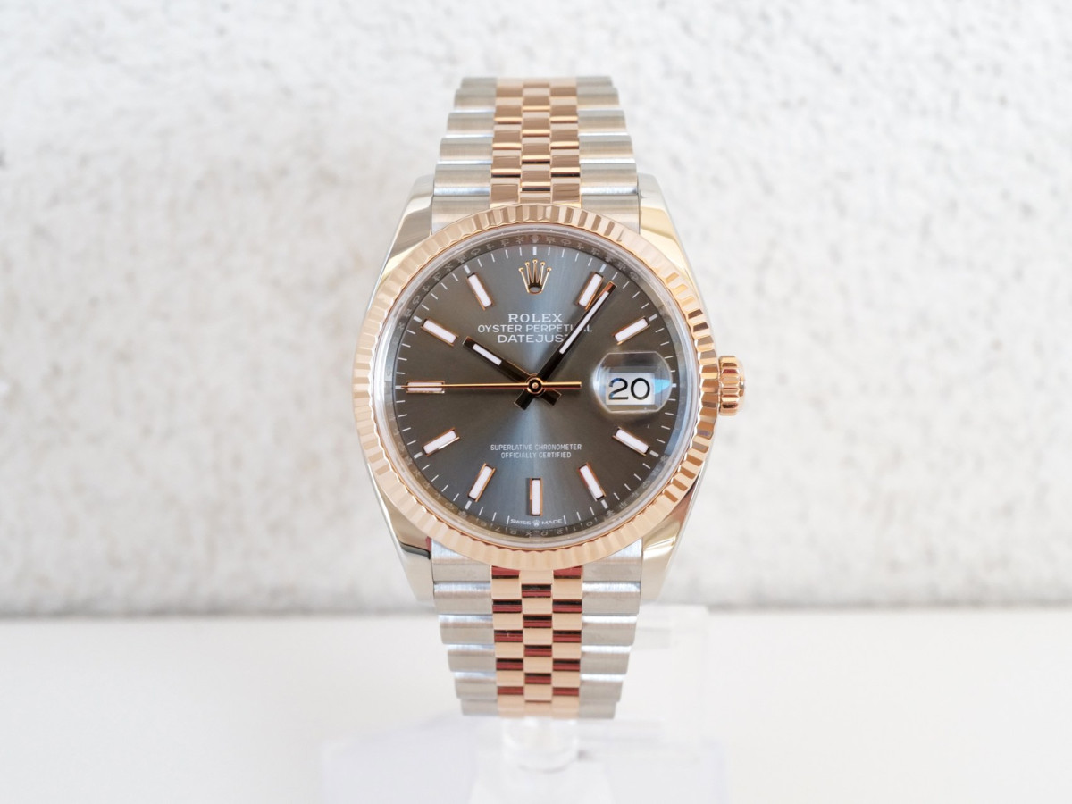 Швейцарские часы Rolex Datejust 36 Jubilee Steel 18K Rose Gold Rhodium Dial (2024)