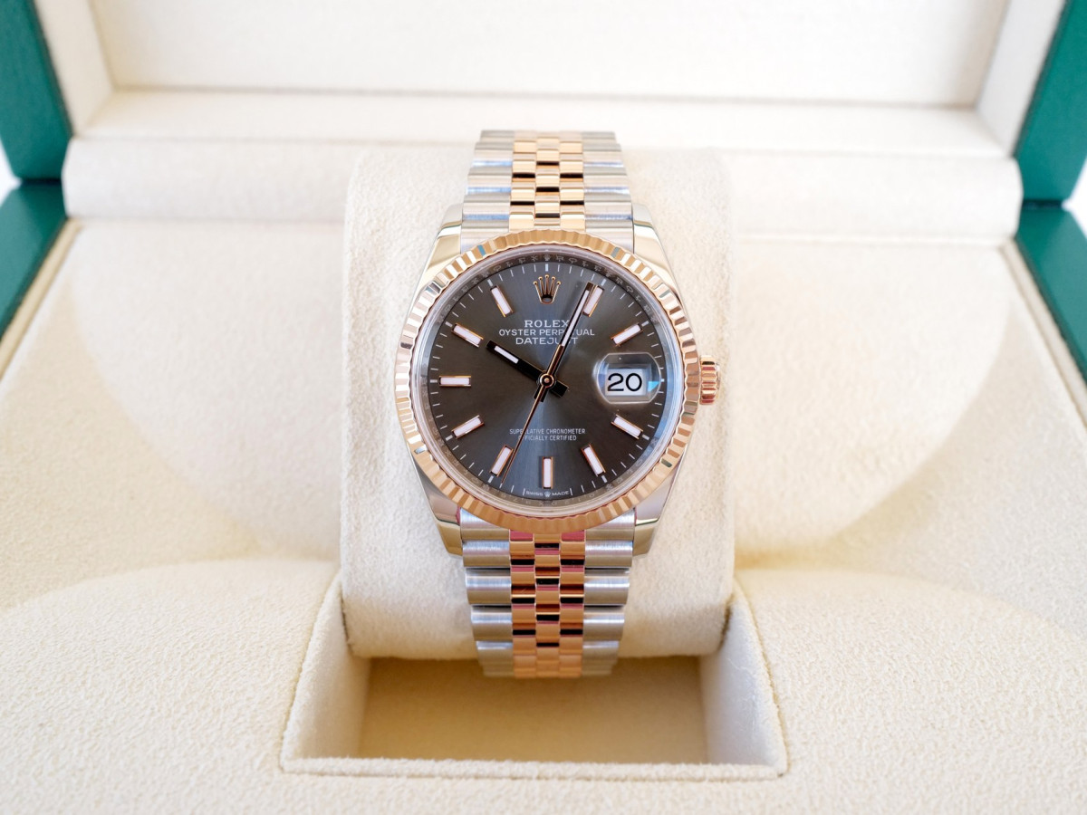 Швейцарские часы Rolex Datejust 36 Jubilee Steel 18K Rose Gold Rhodium Dial (2024)