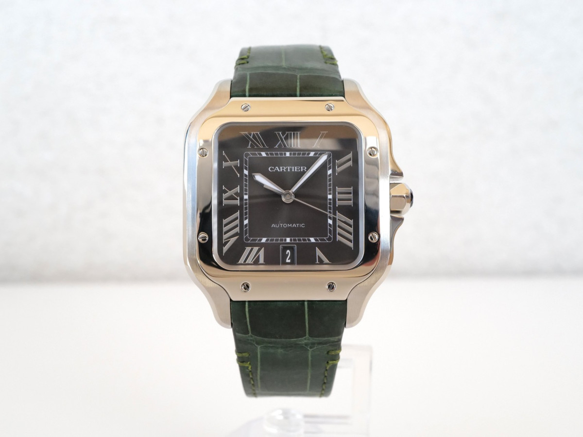 Швейцарские часы Cartier Santos Large Green Dial (2024)