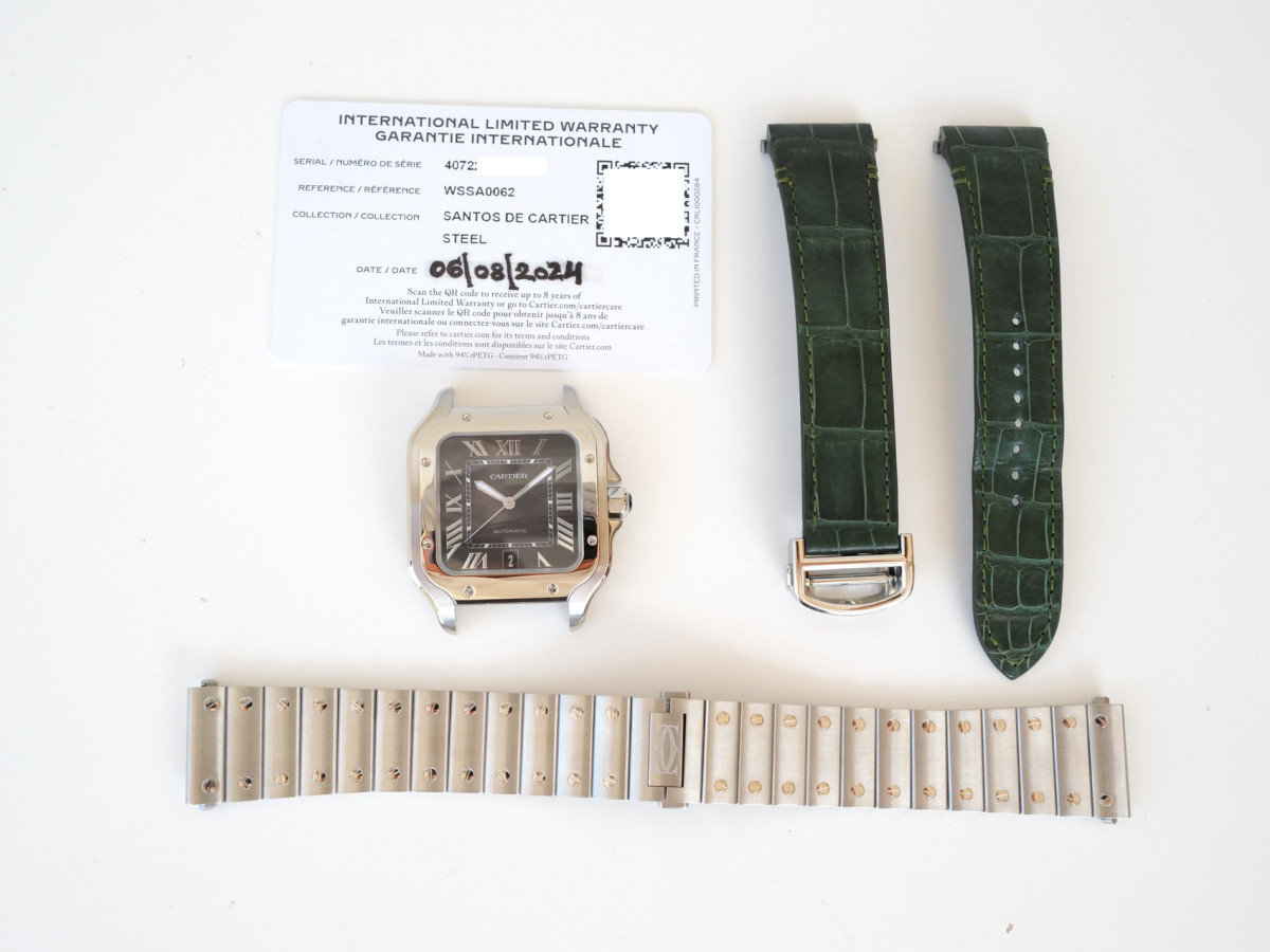 Швейцарские часы Cartier Santos Large Green Dial (2024)