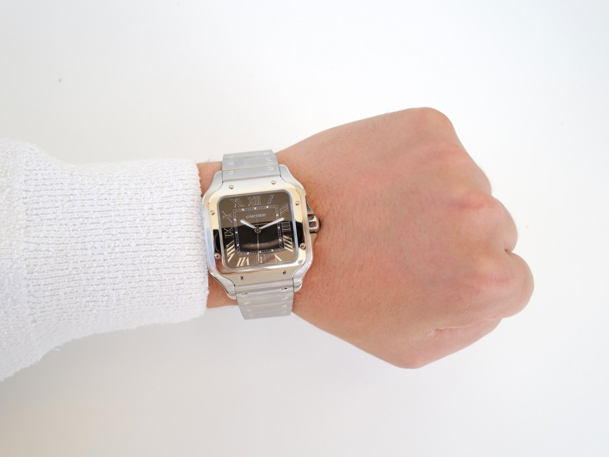 Швейцарские часы Cartier Santos Large Green Dial (2024)