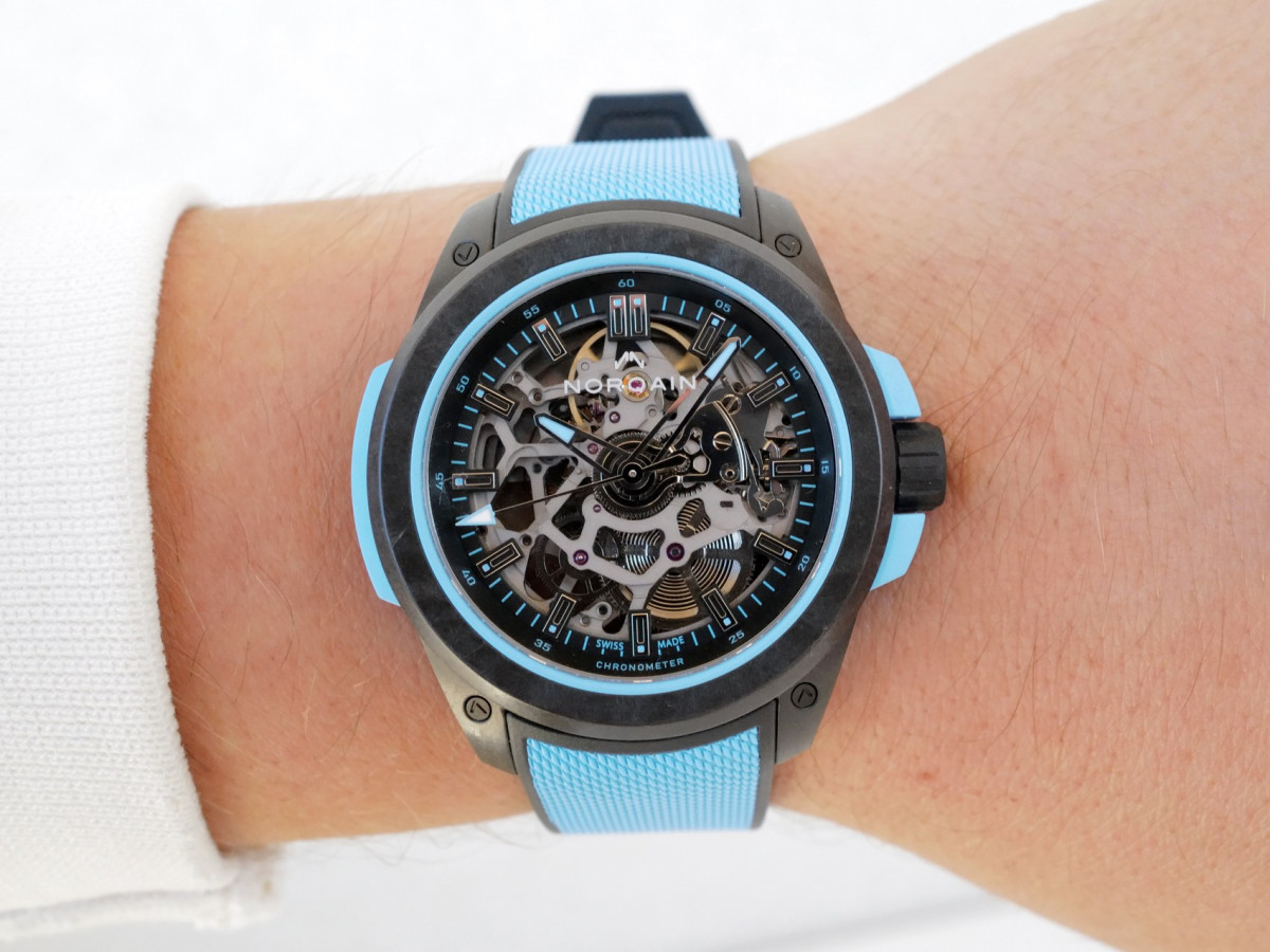 Швейцарские часы Norqain Wild ONE Skeleton Sky Blue 39