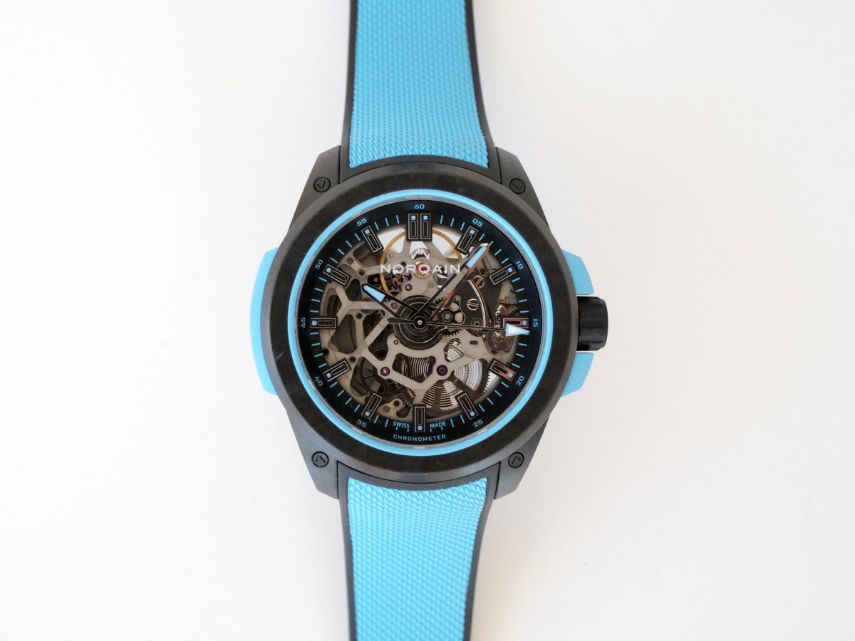 Швейцарские часы Norqain Wild ONE Skeleton Sky Blue 39