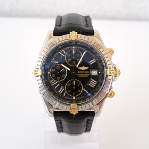 Швейцарские часы Breitling Crosswind Chronograph Steel 18K Yellow Gold Black Dial 43