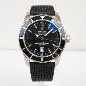 Швейцарские часы Breitling Superocean Heritage 46 Black Dial Black Rubber Strap