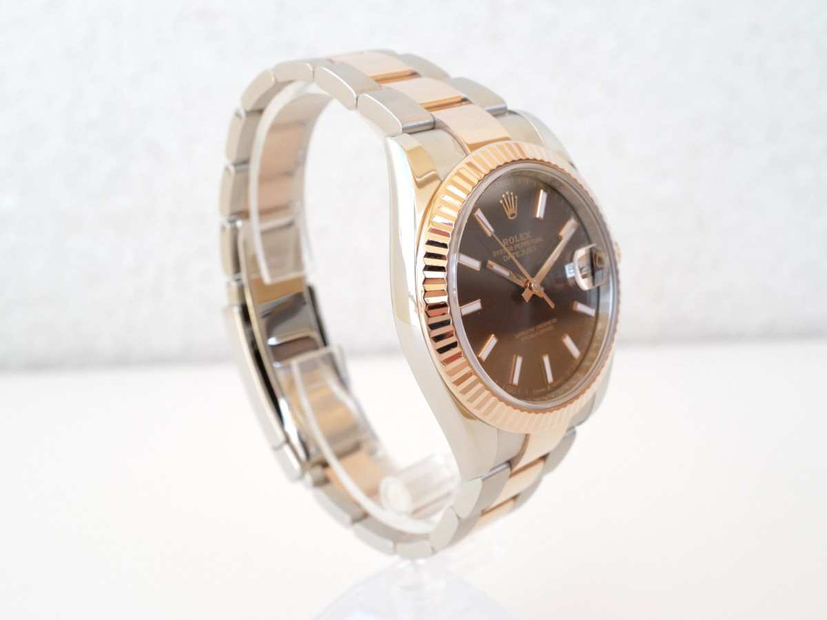 Швейцарские часы Rolex Datejust 41 Oyster Steel 18K Rose Gold Chocolate Brown Dial (02.2021)