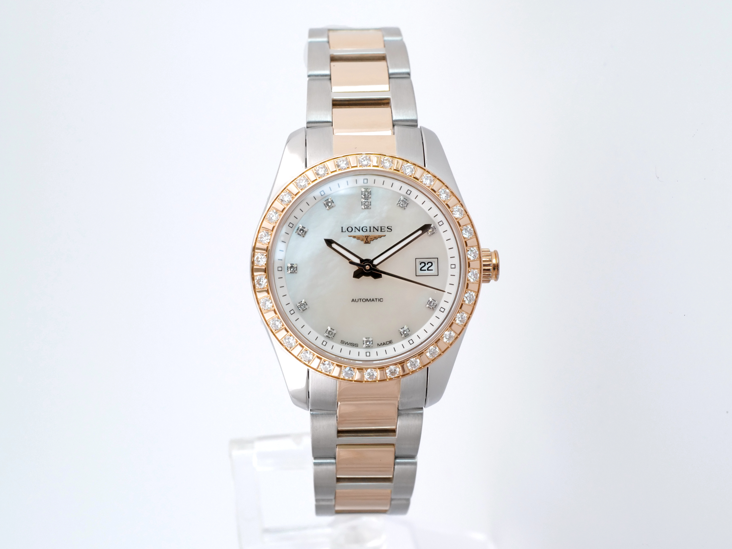 Longines Conquest Classic Gold Steel Diamonds: купить б/у часы по