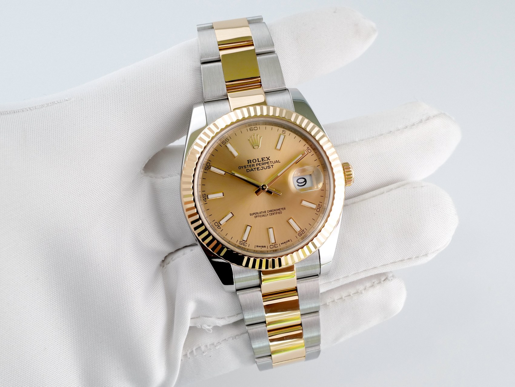 Rolex Datejust 41 Champagne Dial Steel 