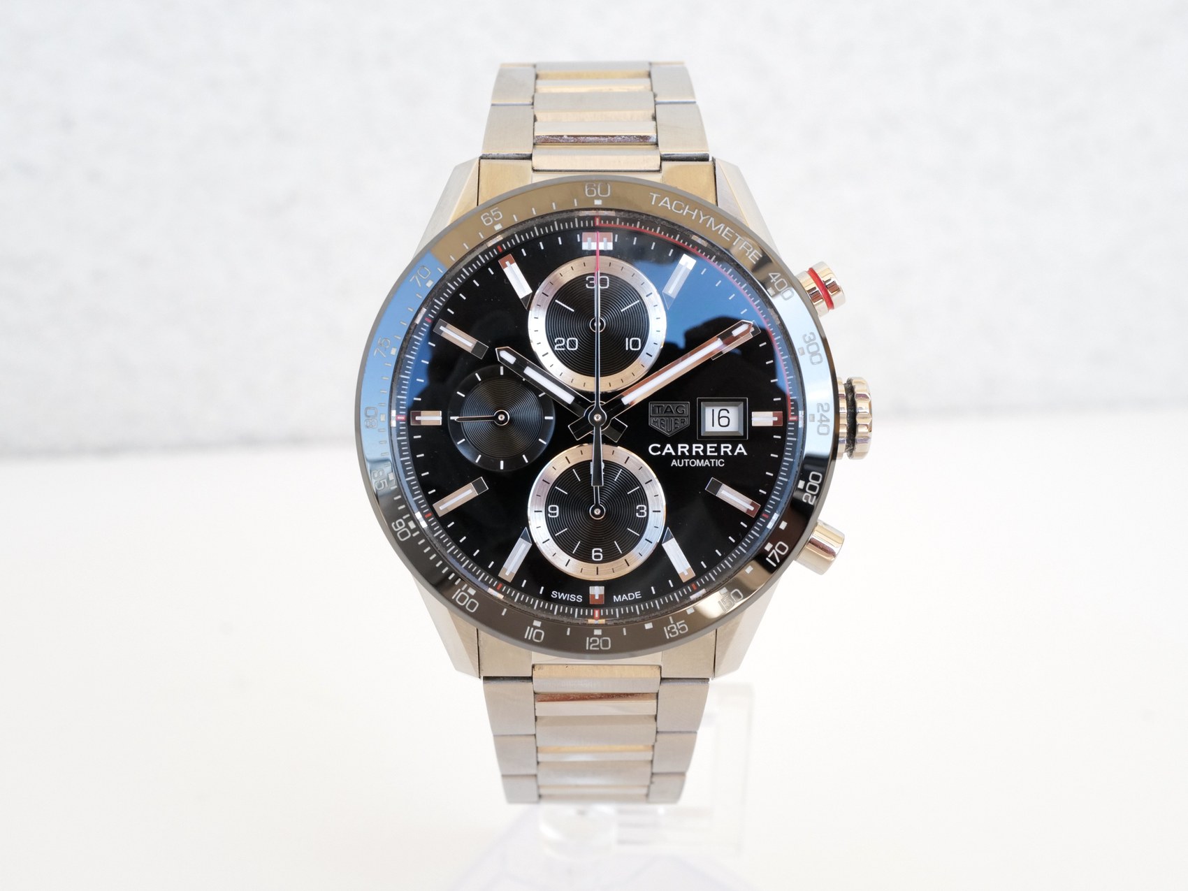 Tag Heuer Carrera Calibre 16 Chronograph Black Dial 41: купить